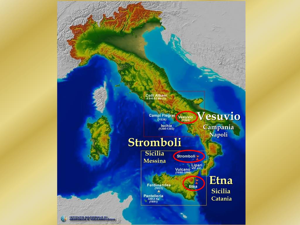 Этна где находится географические координаты абсолютная. Везувий и Этна на карте Италии. Вулкан Стромболи в Италии на карте. Вулкан Везувий на карте Италии. Вулкан Этна на карте Италии.