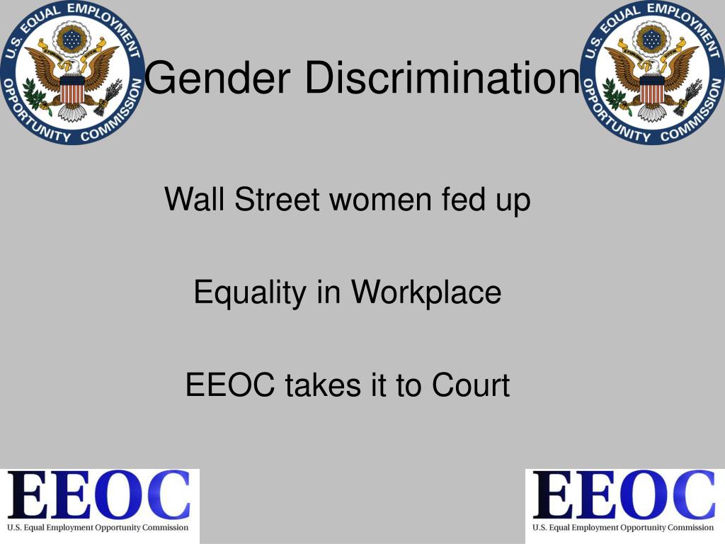 Ppt Gender Discrimination Powerpoint Presentation Free Download Id