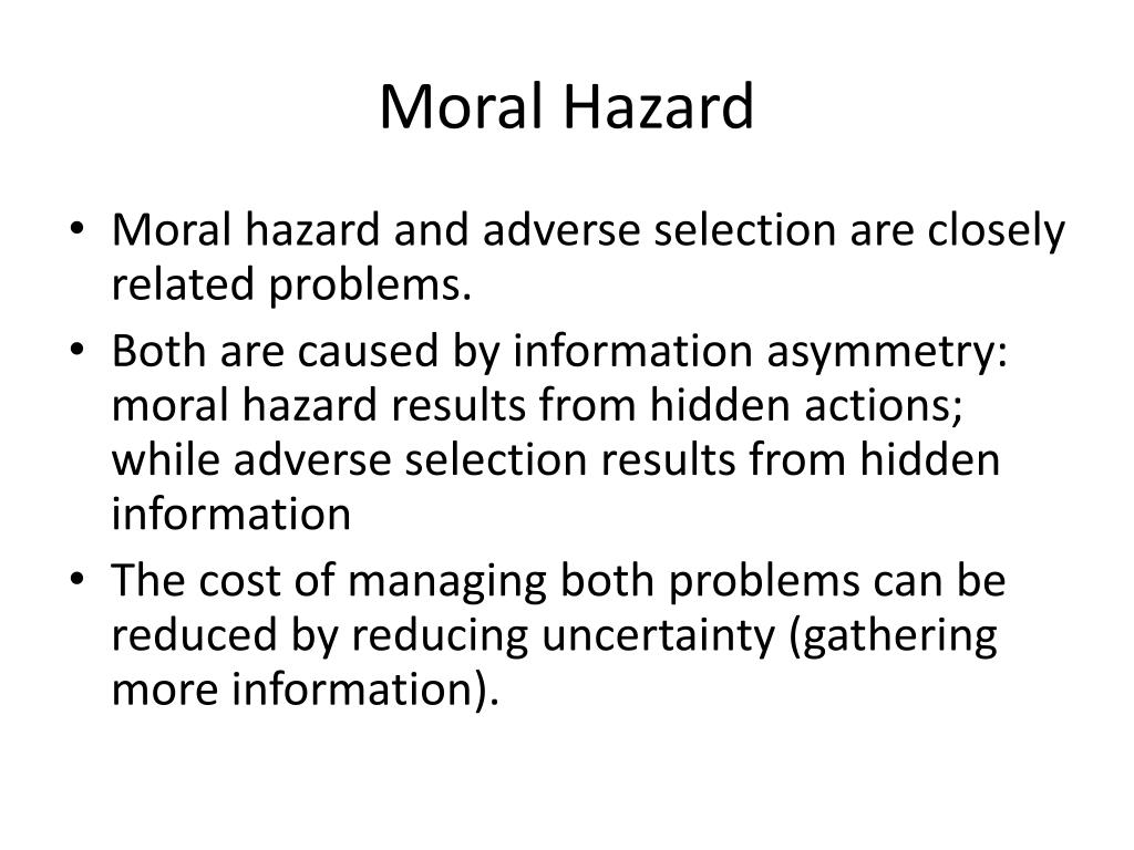 essays on moral hazard