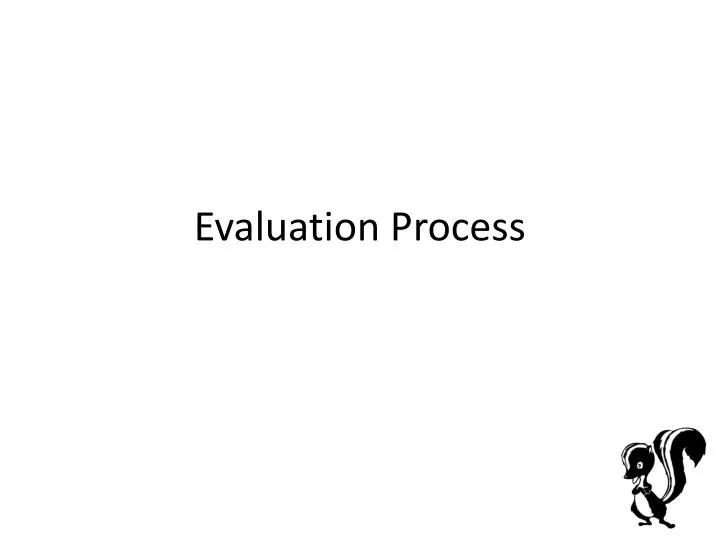 evaluation process n.