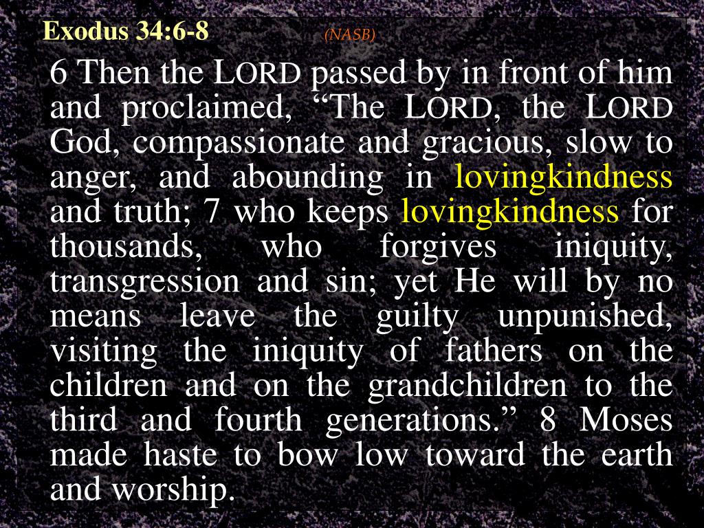 Exodus 34 6-8 hot sale