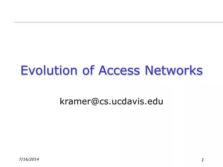 evolution of access networks n.