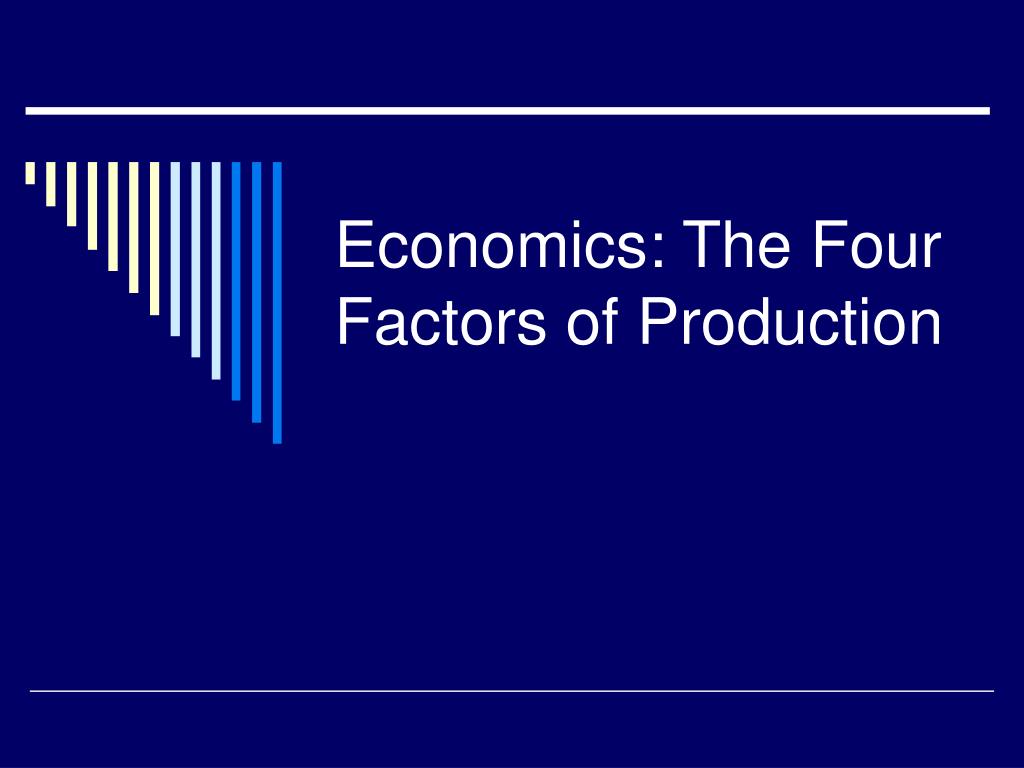 4 factors of production capital definition