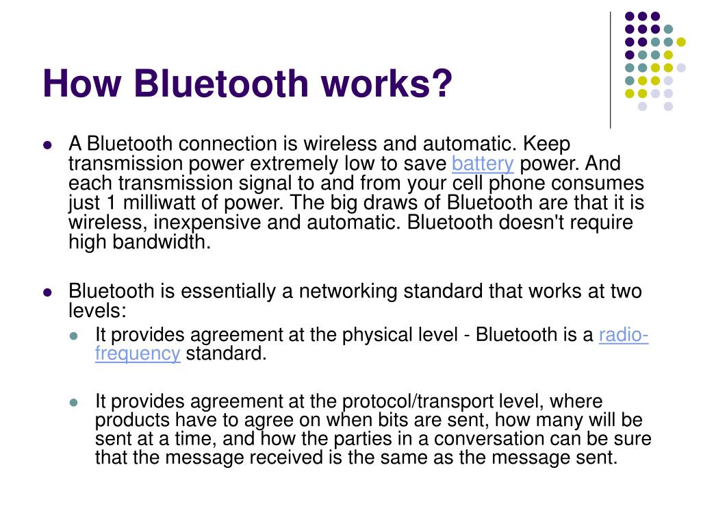 presentation about bluetooth technology