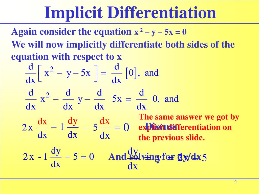 How To Do Implicit Differentiation With Xy