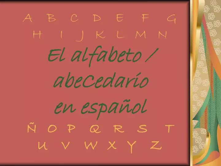 PPT - El alfabeto en español PowerPoint Presentation, free download -  ID:1808247
