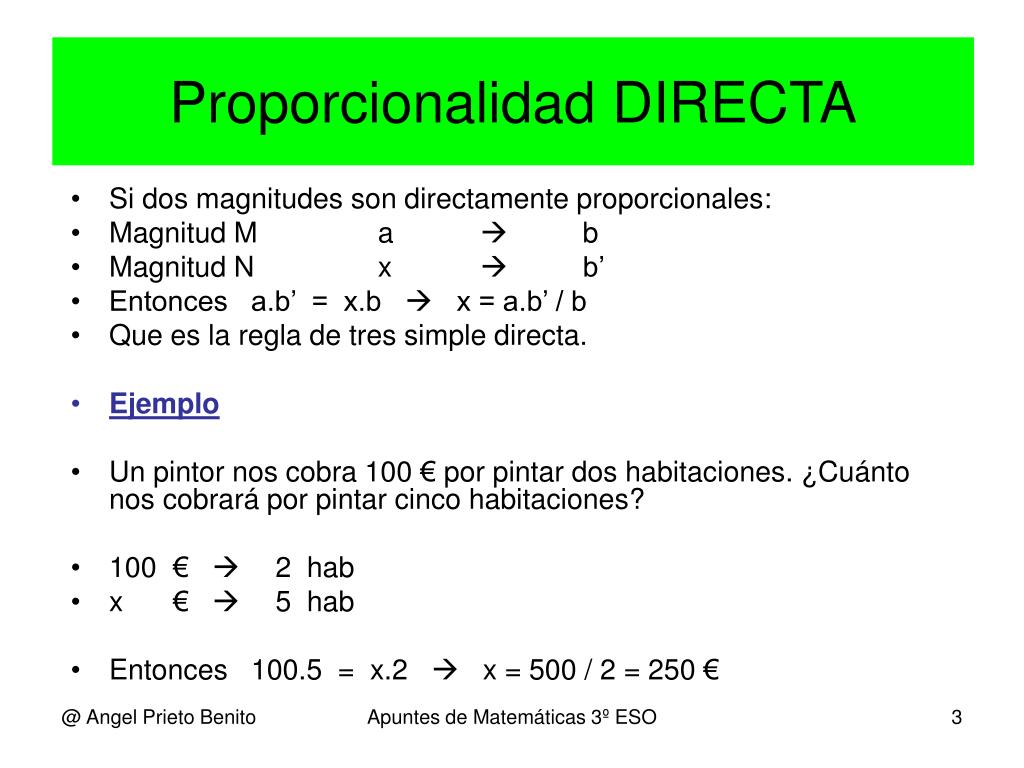 2 Ejemplos De Regla De Tres Simple Directa Compartir