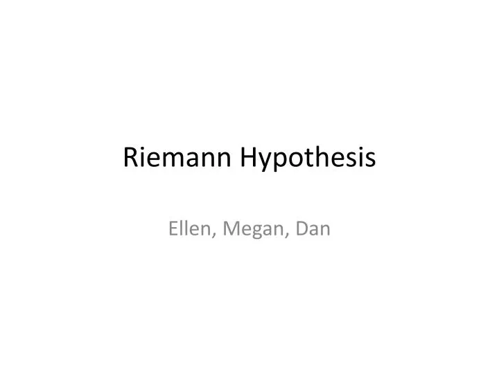 how to pronounce the riemann hypothesis