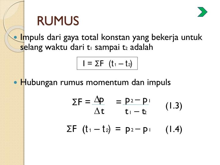 PPT - MOMENTUM, IMPULS, HUKUM KEKEKALAN MOMENTUM DAN 