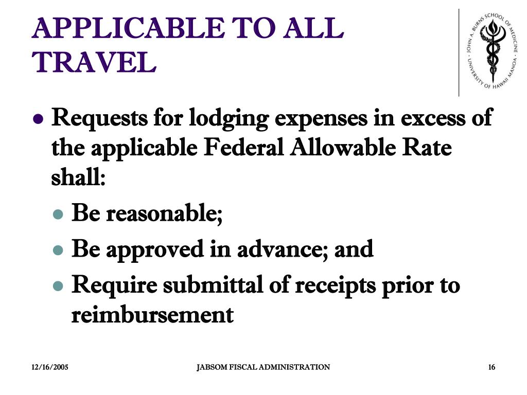 what does reimbursive travel allowance mean