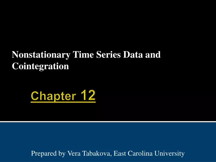 nonstationary time series data and cointegration n.