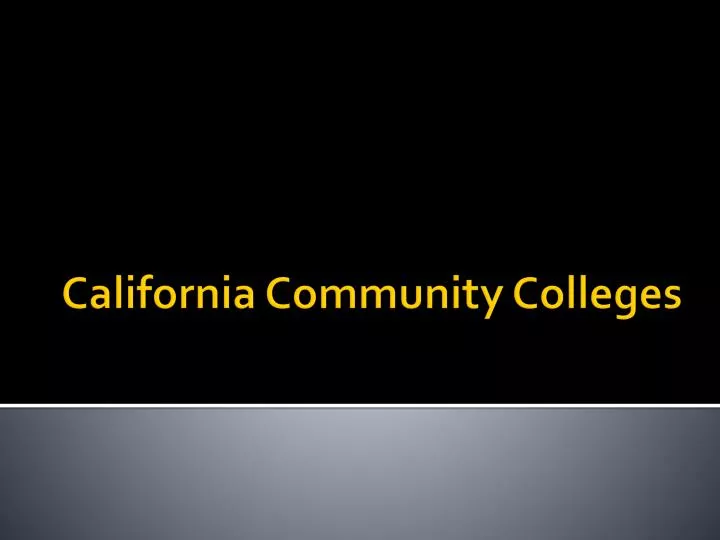 california community colleges n.