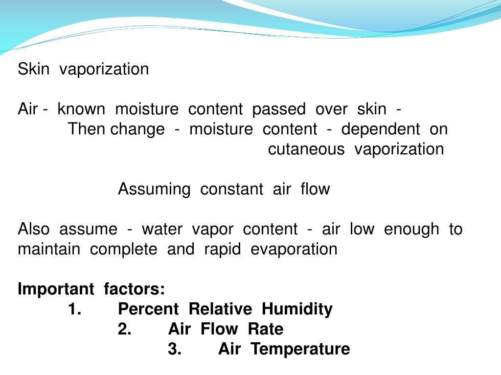 PPT EVAPORATIVE WATER LOSS Effective channel heat loss PowerPoint Presentation ID1810956