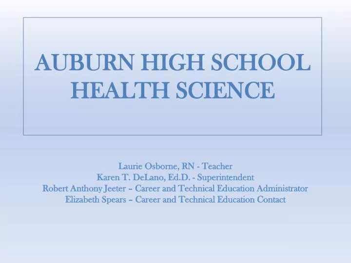 auburn high school health science n.