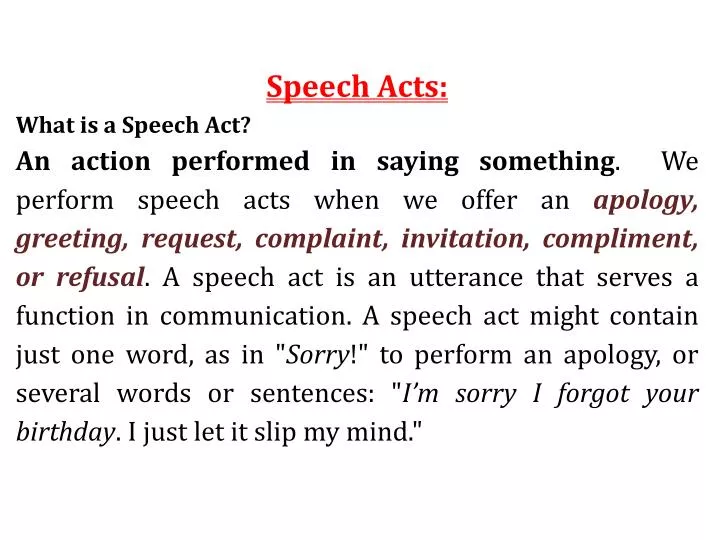 speech act examples