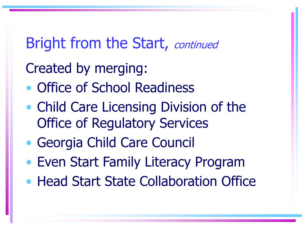 Ppt georgia s pre k program bright from the start georgia department