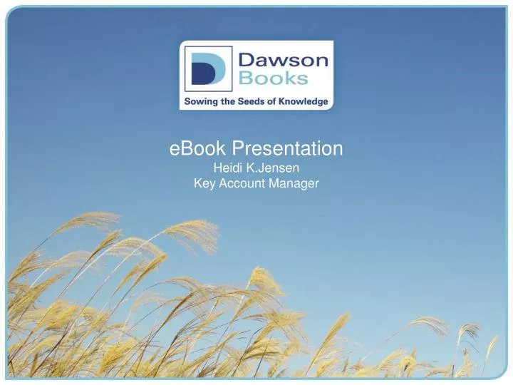 ebook presentation heidi k jensen key account manager n.