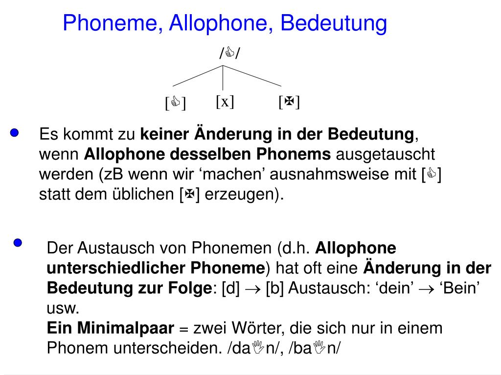 PPT - Phonemische und phonetische Darstellungen von Lauten PowerPoint ...