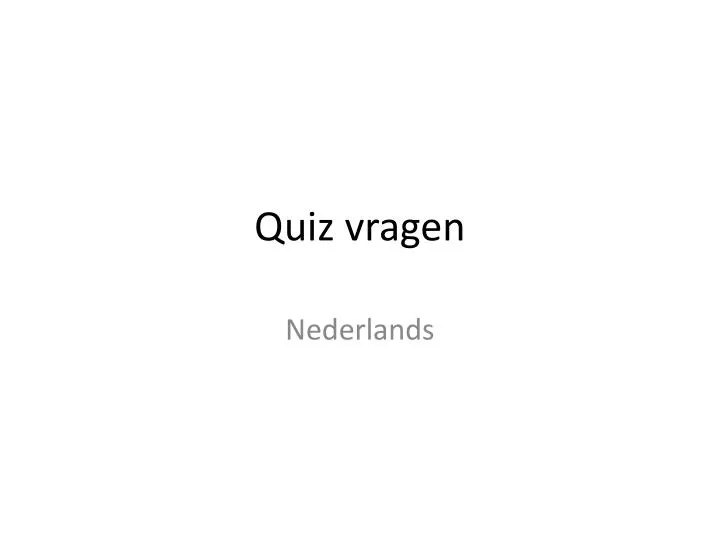 PPT Quiz vragen PowerPoint Presentation, free download ID1813586