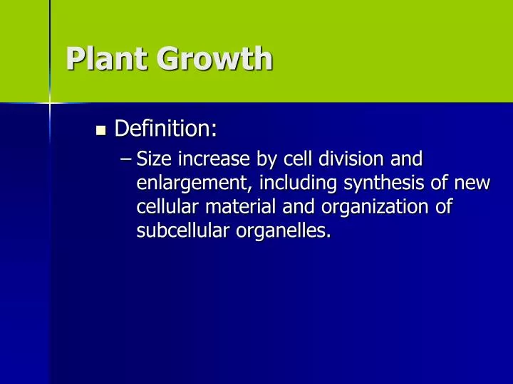 plant growth n.
