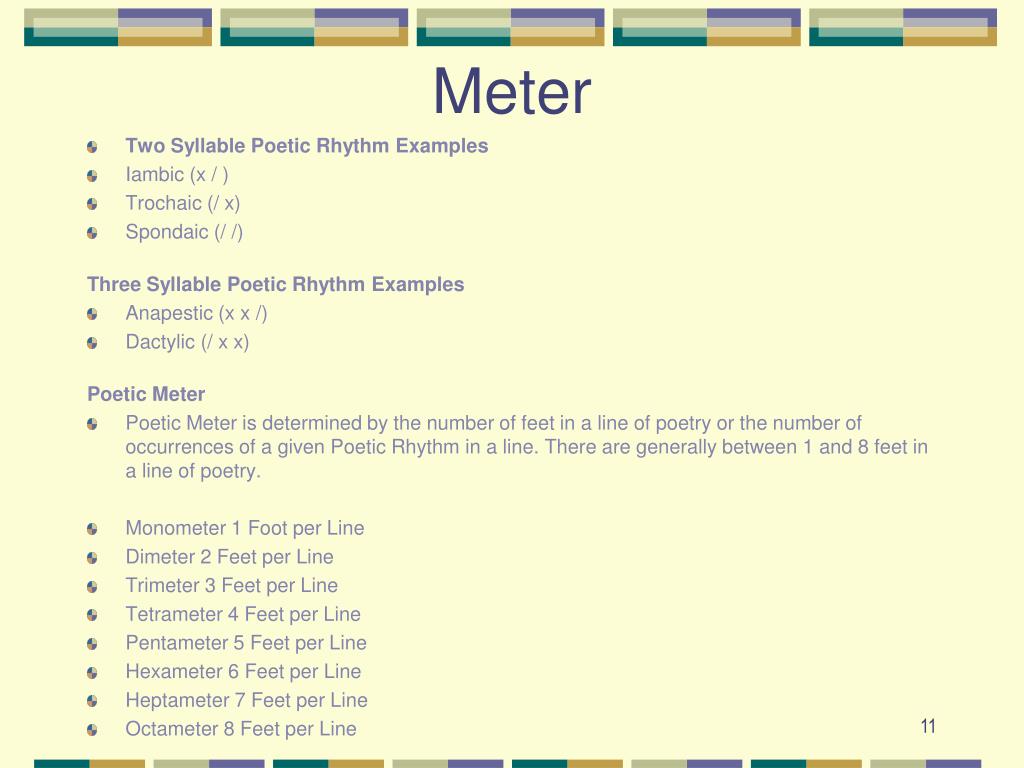 PPT - Rhyme Scheme, Rhythm, and Meter PowerPoint Presentation, free  download - ID:1815574