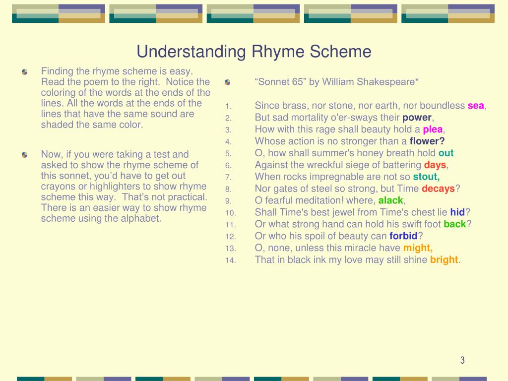 PPT - Rhyme Scheme, Rhythm, and Meter PowerPoint Presentation, free  download - ID:1815574