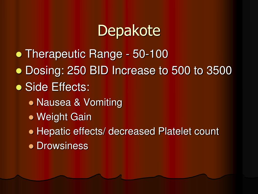 side effects of depakote toxicity