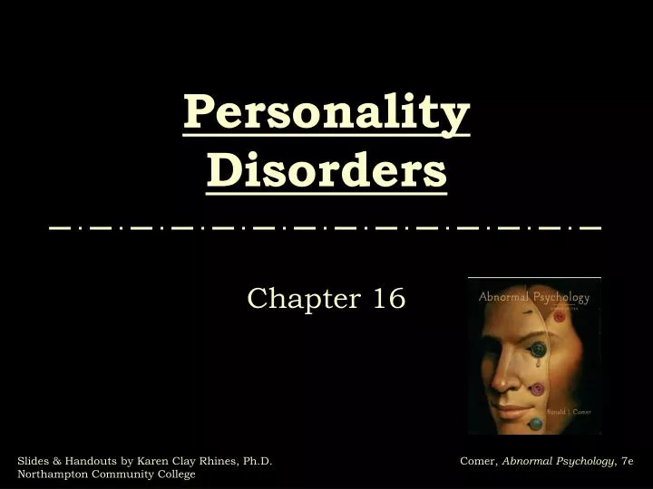 PPT Personality Disorders PowerPoint Presentation, free
