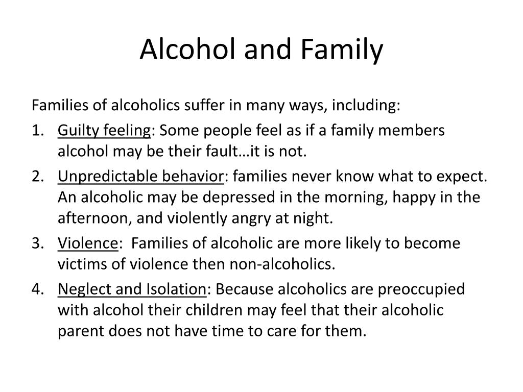 essay on alcoholic family
