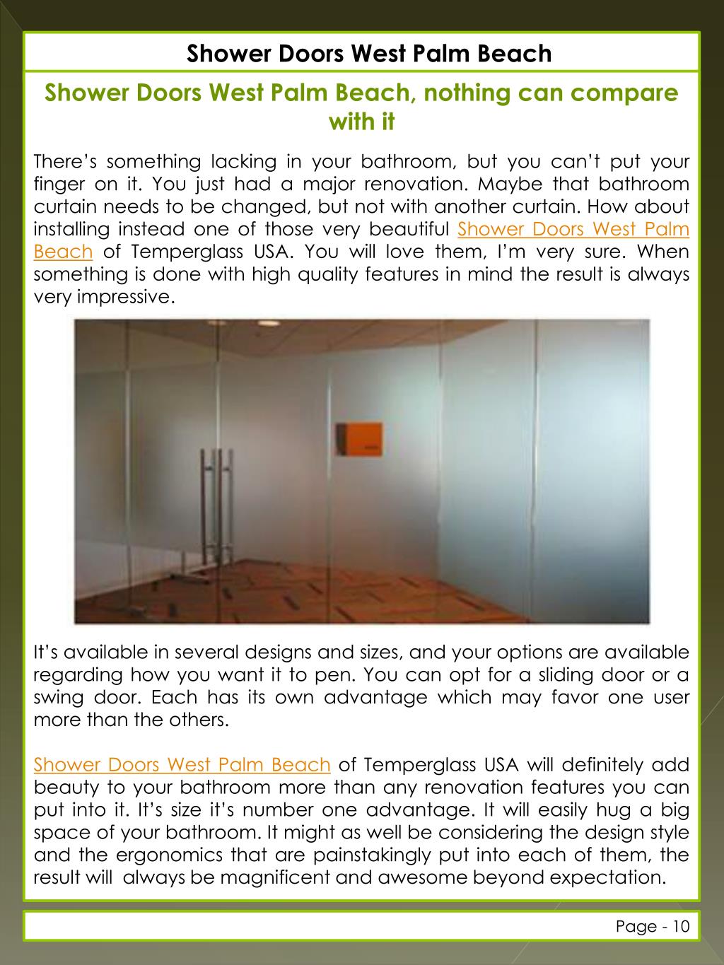 PPT Shower Doors Fort Lauderdale PowerPoint Presentation, free