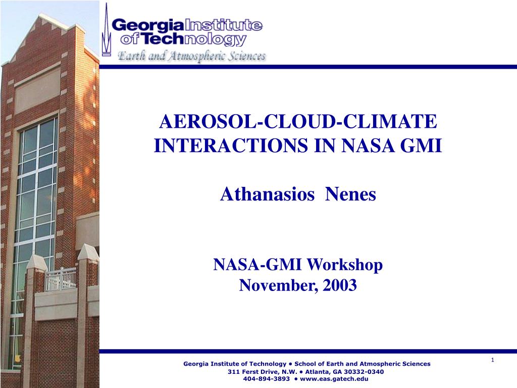 PPT Institute of Technology • School of Earth and Atmospheric