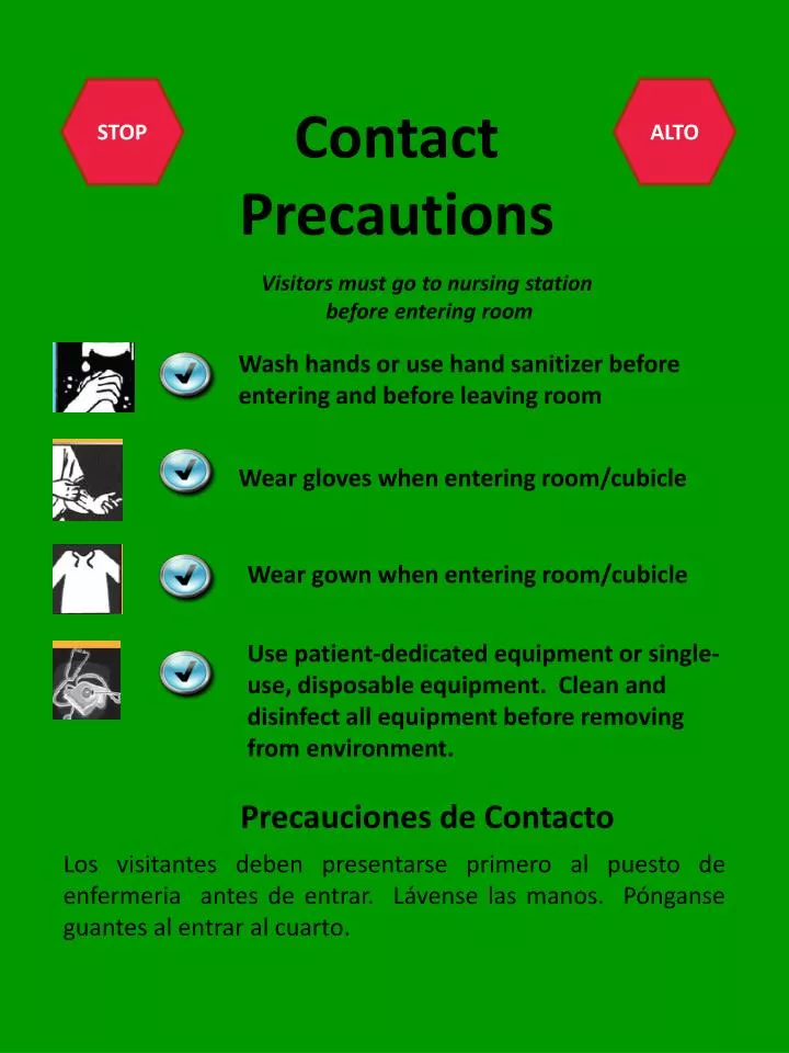 PPT - Contact Precautions PowerPoint Presentation - ID:1816447