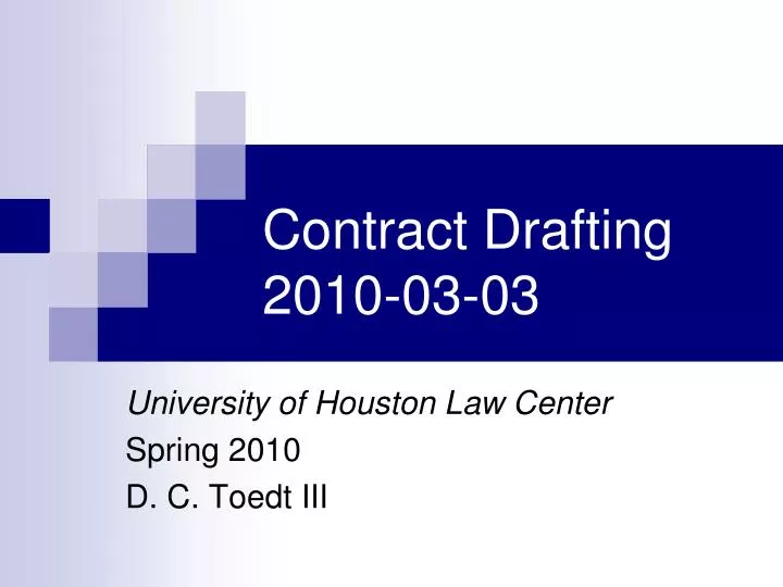 contract drafting 2010 03 03 n.