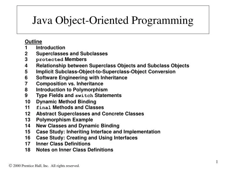 PPT - Java Object-Oriented Programming PowerPoint Presentation, free ...