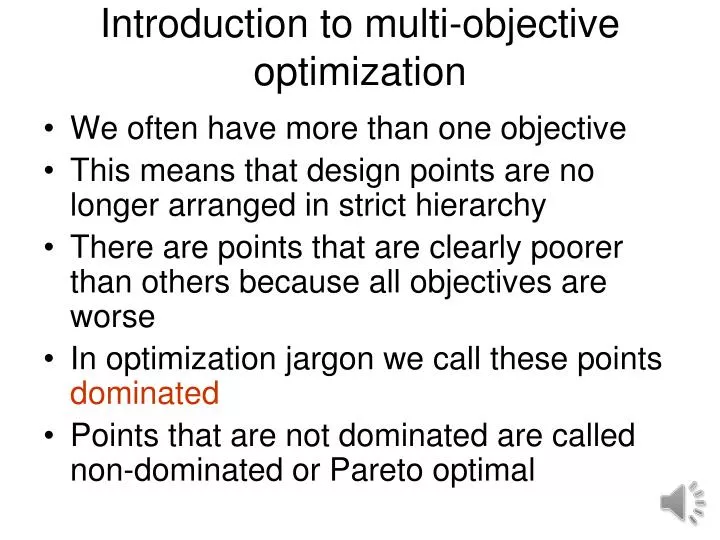 PPT - Introduction To Multi-objective Optimization PowerPoint ...