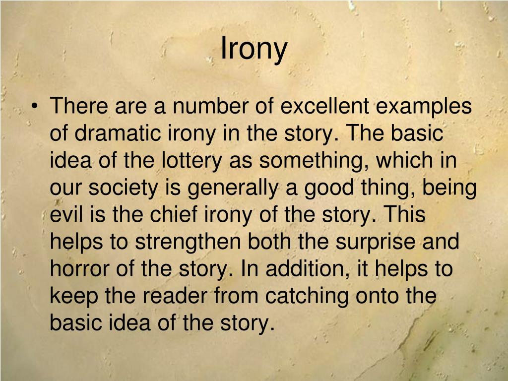 The Setting Of The Lottery Is Ironic Because PPT - “The Lottery” Shirley Jackson PowerPoint Presentation - ID:1818370