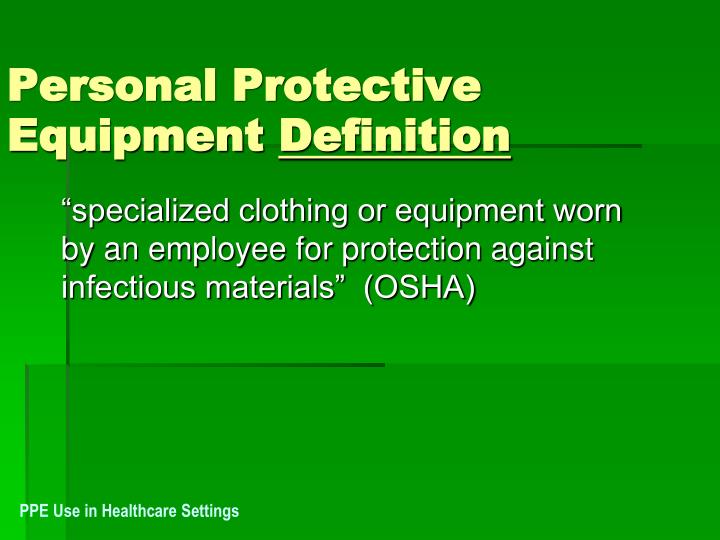 PPT STANDARD PRECAUTIONS AND PPE PowerPoint Presentation ID1818450