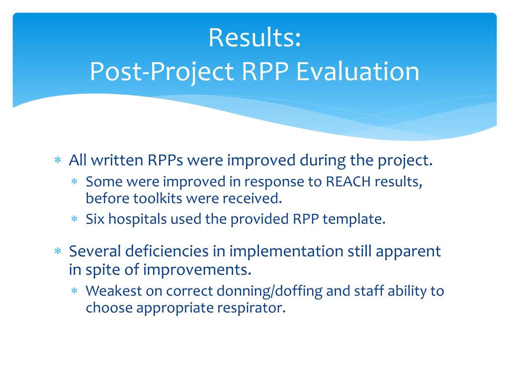Example Rpp Test Results PPT - Enhancing Respiratory Protection Programs in California Acute ...