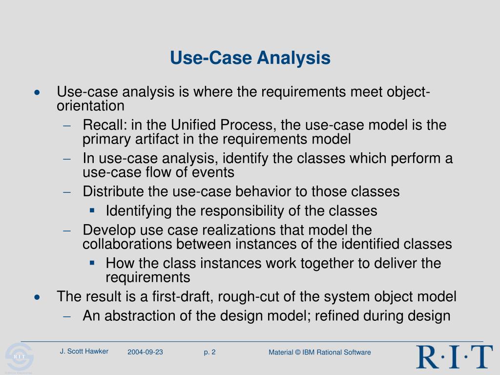 use case and analysis