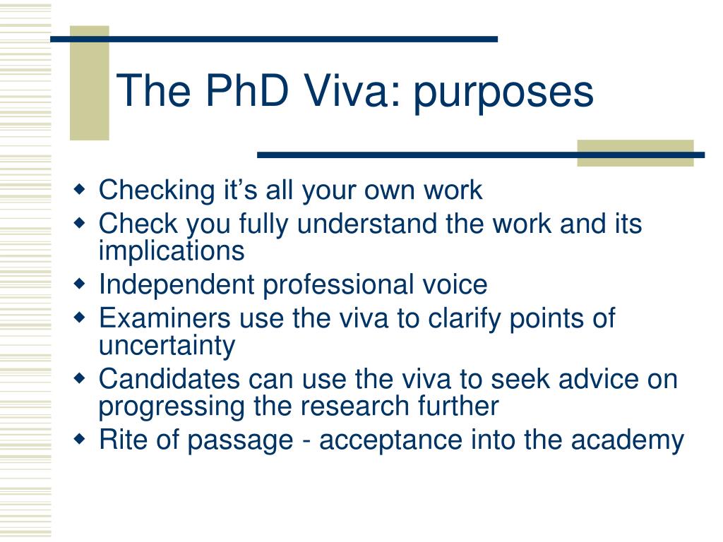 how to pass a phd viva