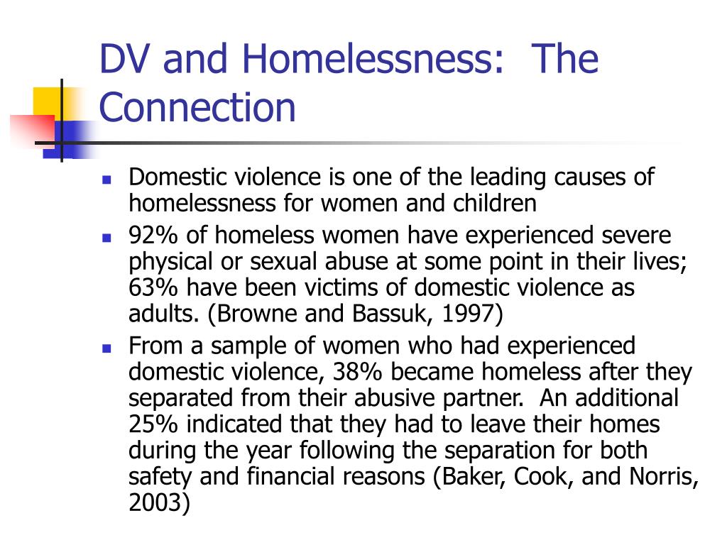 PPT - DOMESTIC VIOLENCE AND HOMELESSNESS PowerPoint Presentation, free ...