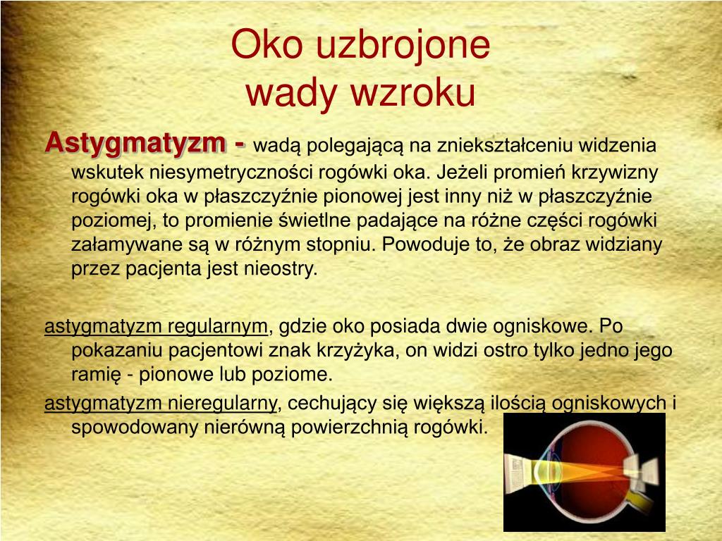 Wady Wzroku Prezentacja Power Point PPT - BIOFIZYKA NARZĄDU WZROKU PowerPoint Presentation, free download