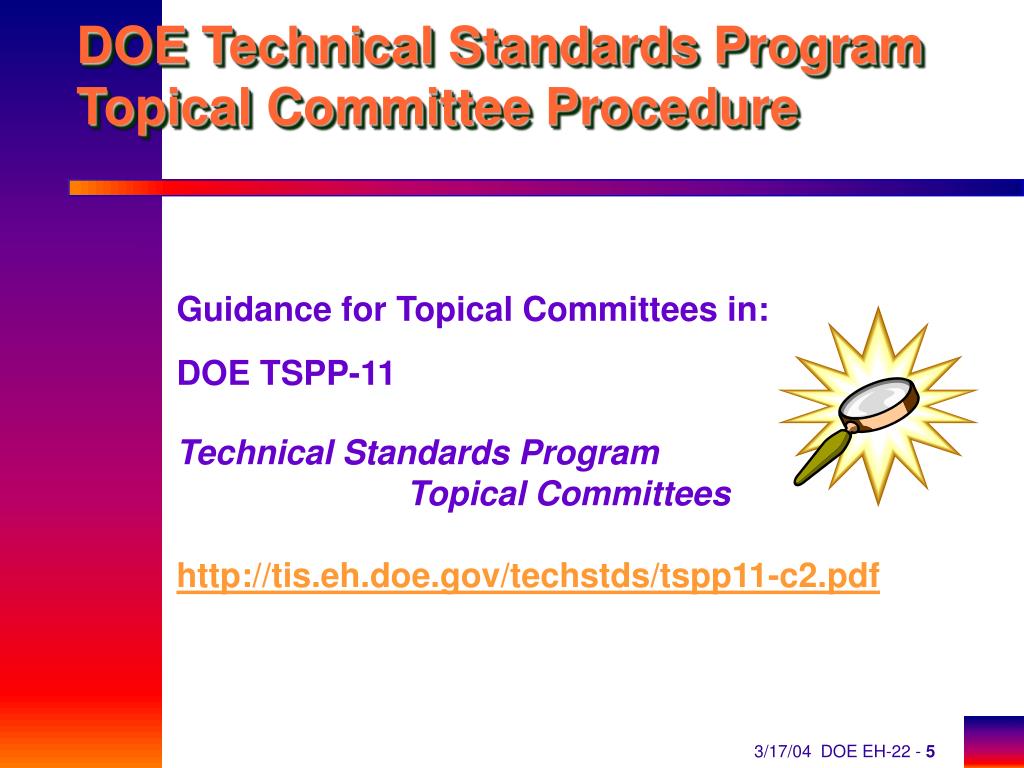 PPT - The Department of Energy (DOE) Technical Standards Program ...