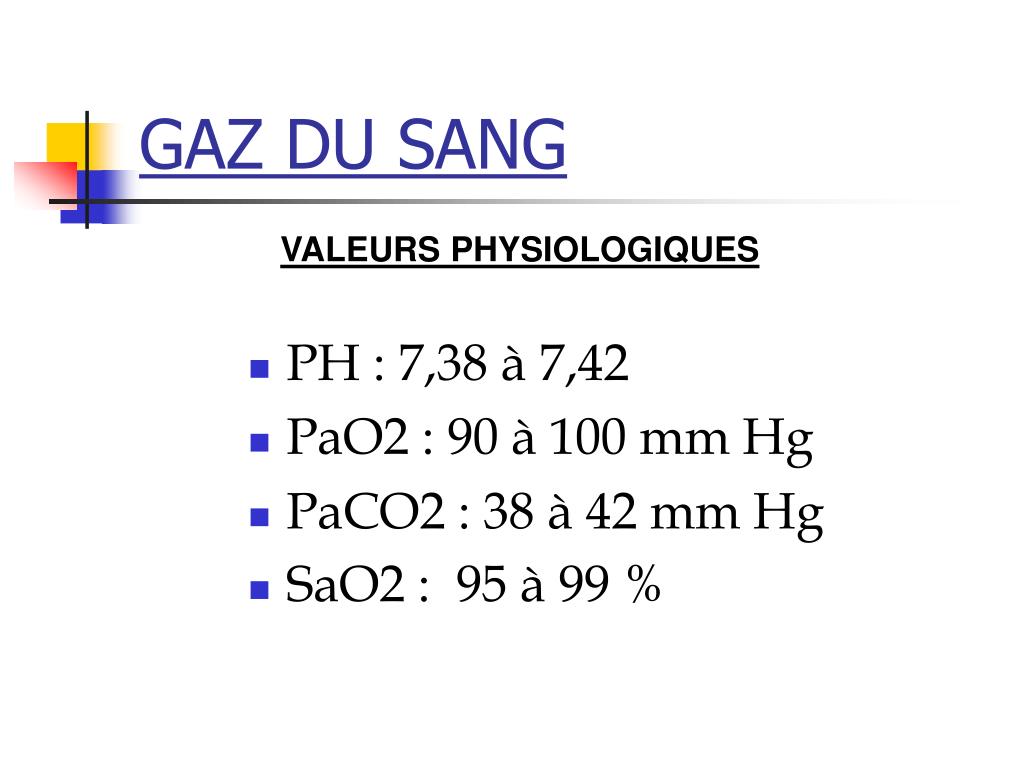 Gaz du sang po2