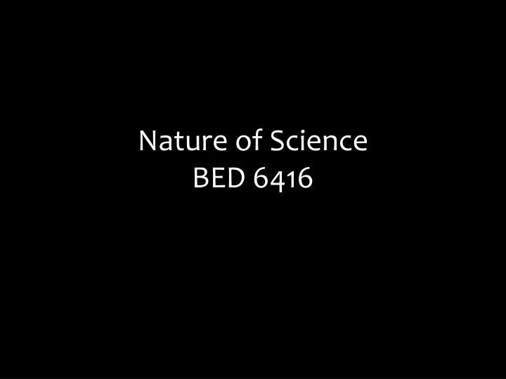 nature of science bed 6416 n.