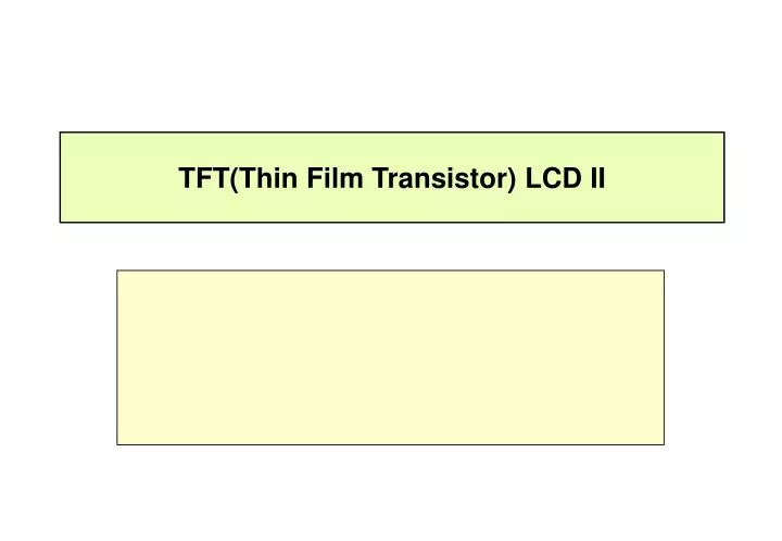 tft lcd ppt free sample