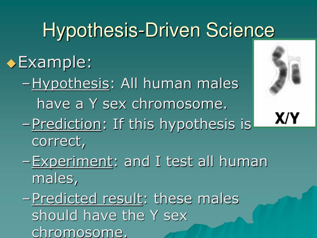 example of hypothesis driven science
