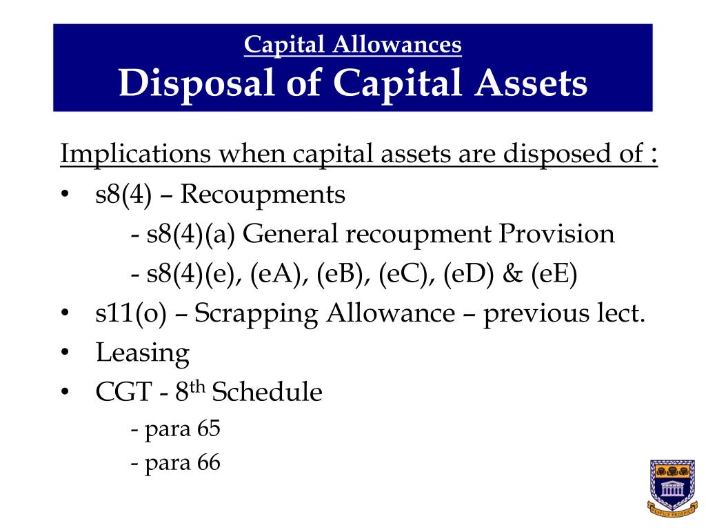 transfer of business capital allowances