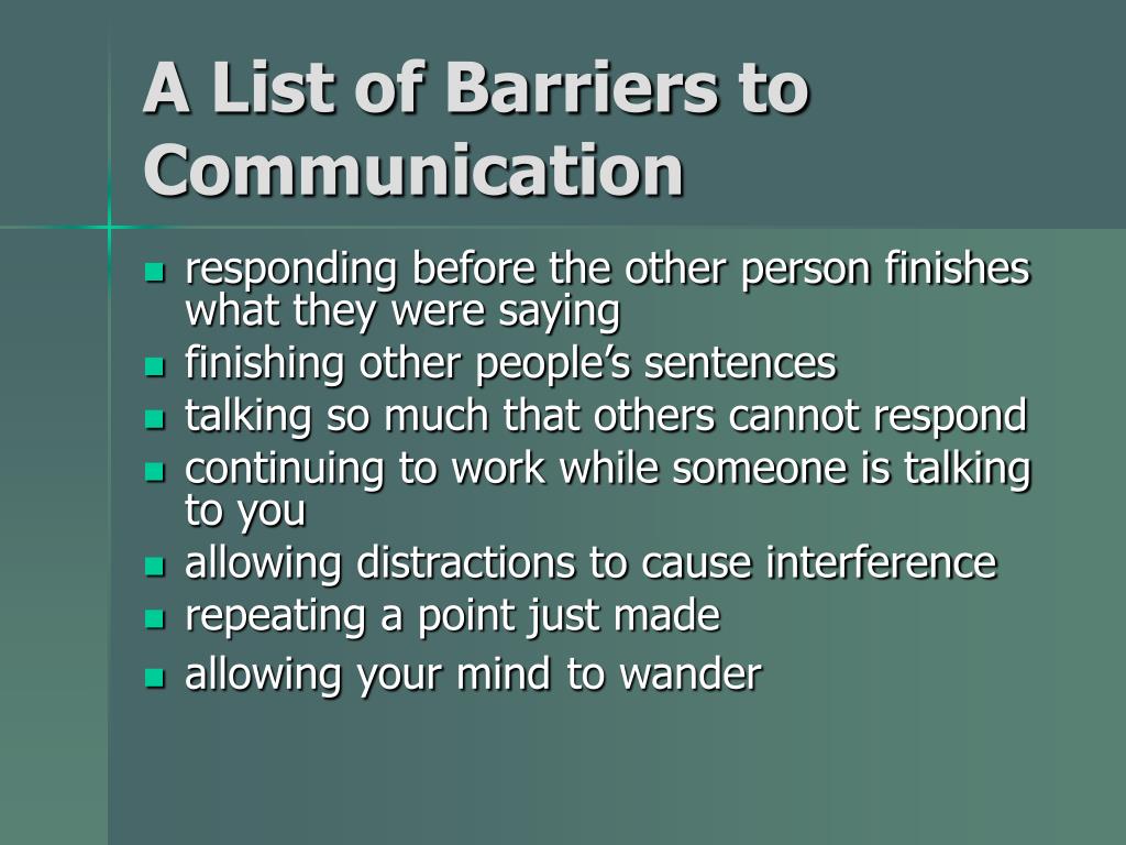 barriers of communication presentation slide