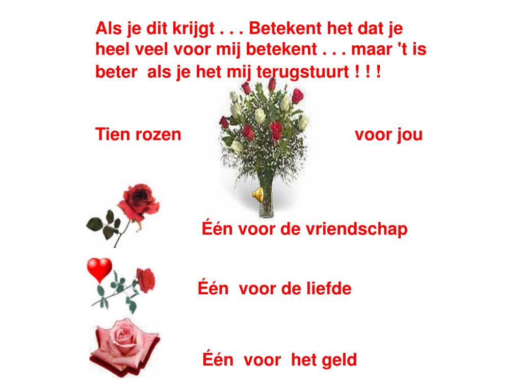 PPT - Als je dit krijgt . . . Betekent het dat je heel veel voor mij